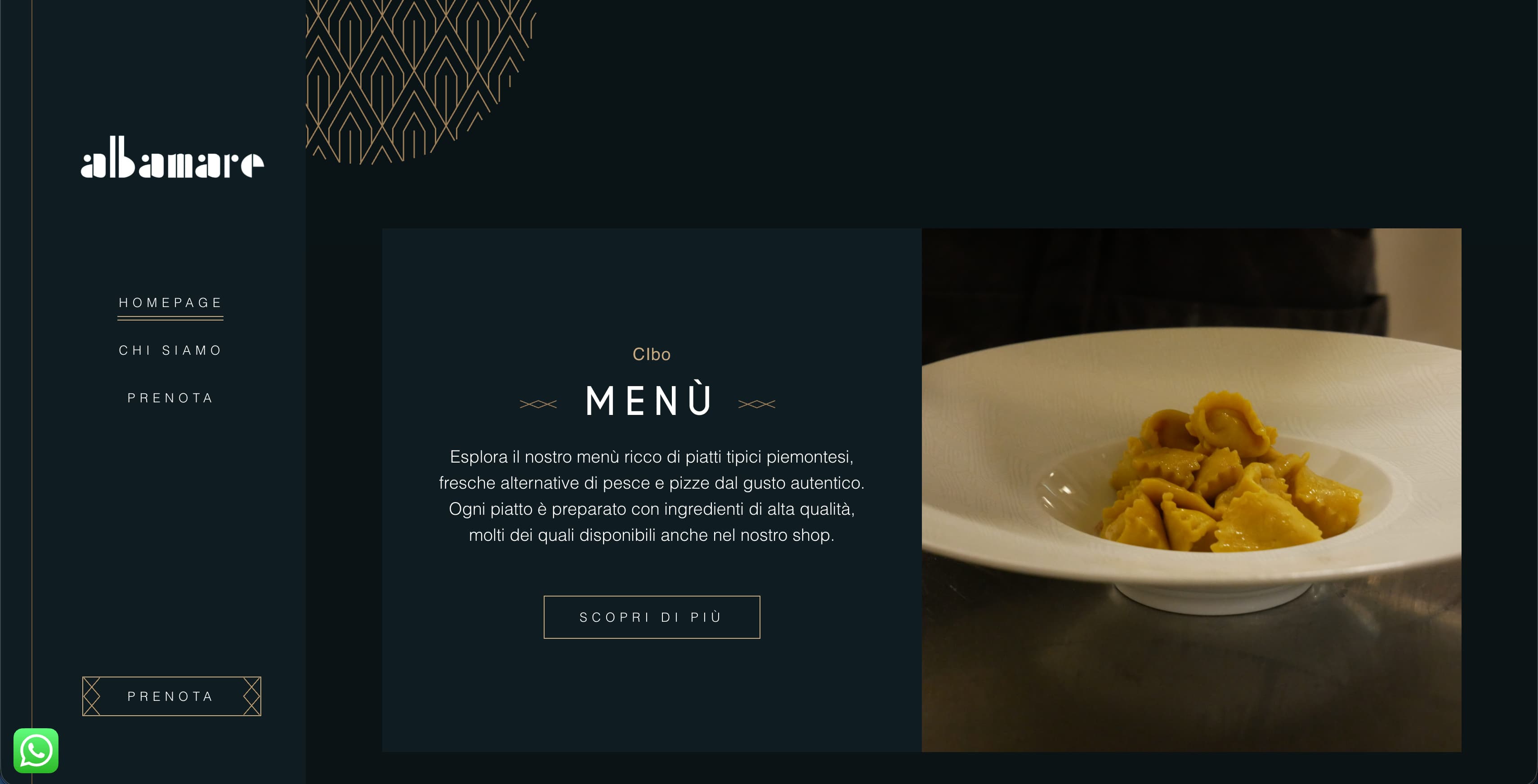 Sito web ristorantealbamare.it